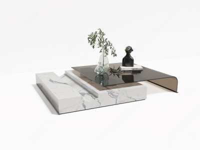 现代茶几3D模型下载